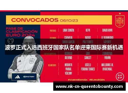 波罗正式入选西班牙国家队名单迎来国际赛新机遇